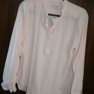 Loft size XL Pale Peach button down blouse